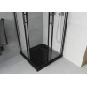 Mexen Rio kvadratinis dušo kabinas 70 x 70 cm, matinė, juoda + dušo padėklas Flat, juodas - 860-070-070-70-30-4070B