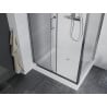 Mexen Apia stumdomas dušo kabinas 120 x 80 cm, permatomas, chromas + Rio dušo padėklas - 840-120-080-01-00-4510