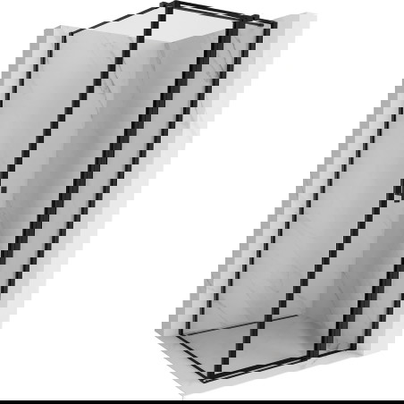 Mexen Mist T dešinė atsidaranti dušo kabina 100 x 100 cm, juodas rėmelis, juoda - 8A4T-100-100-70-70-P