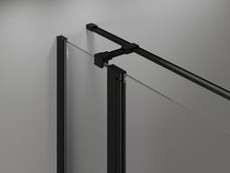 Mexen Mist T atveriama dušo kabina 115 x 100 cm, skaidri, juoda - 8A4T-115-100-70-00