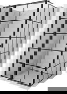 Mexen Mist T atveriama dušo kabina, kairė 120 x 85 cm, juodas tinklelis, juoda - 8A4T-120-085-70-77-L