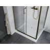 Mexen Apia stumdomas dušo kabina 100 x 80 cm, permatomas, auksinis + Rio padėklas - 840-100-080-50-00-4510