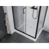 Mexen Apia stumdoma dušo kabina 120 x 80 cm, Skaidrus, Juoda + dušo padėklas Rio - 840-120-080-70-00-4510