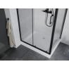 Mexen Apia stumdomoji dušo kabina 120 x 80 cm, permatoma, juoda + Rio dušo padėklas - 840-120-080-70-00-4510