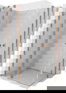 Mexen Mist Duo atveriama dušo kabina 90 x 70 cm, skaidri, šlifuotas varis - 8A4-090-070-65-00