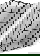 Mexen Mist T deštninė kabina su dešiniuoju atidaromu durimis 90 x 70 cm, juodas tinklelį, juoda - 8A4T-090-070-70-77-P