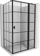 Mexen Mist T dešinė pusiau varstoma dušo kabina 70 x 75 cm, juodas tinklelis, juoda - 8A4T-070-075-70-77-P