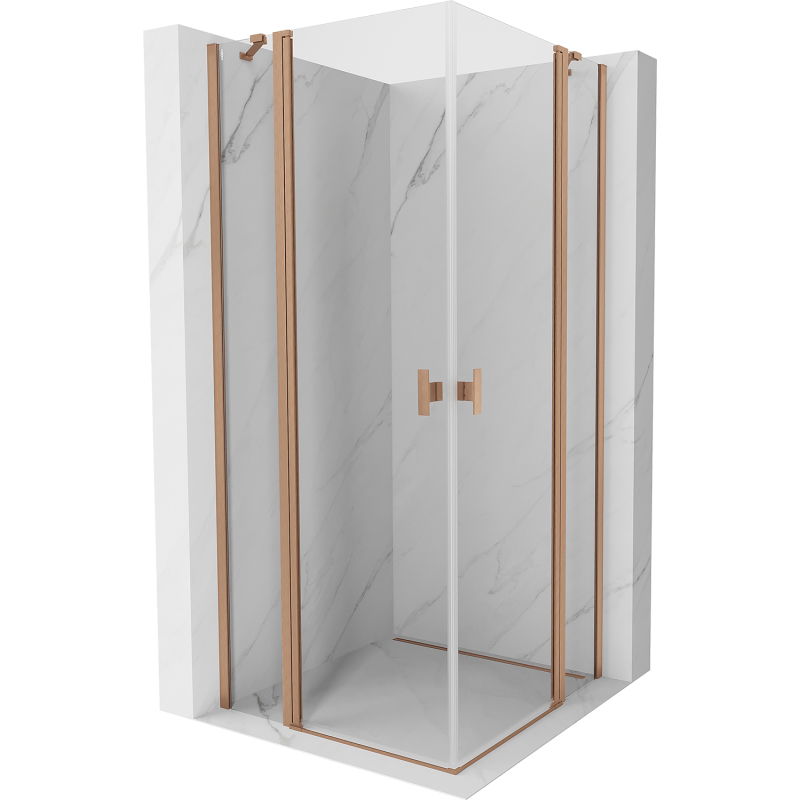 Mexen Mist Duo varstoma dušo kabina 115 x 115 cm, skaidri, šlifuota varis - 8A4-115-115-65-00