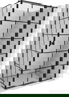 Mexen Mist T dušo kabina dešinė, atveriama 110 x 80 cm, juodas tinklelis, juoda - 8A4T-110-080-70-77-P