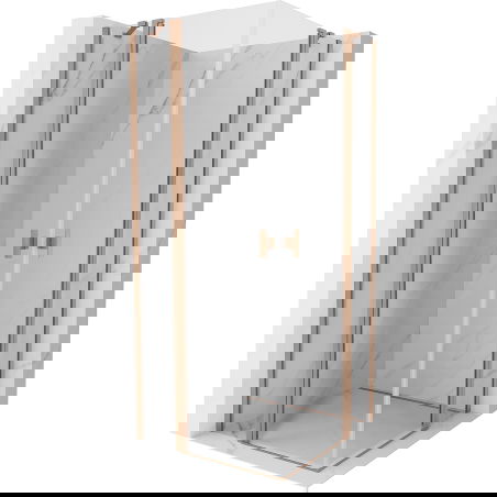 Mexen Mist Duo varstoma dušo kabina 120 x 120 cm, skaidri, šlifuotas varis - 8A4-120-120-65-00