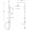Mexen X05 dušo kolonėlė, auksinė/balta - 798050591-50