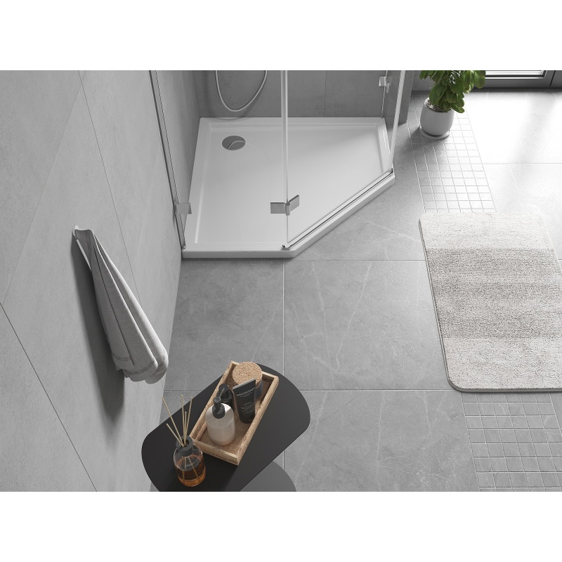 Mexen Flow penkiakampė plona 100 x 100 cm dušo padėklas, baltas blizgus - 46P101010