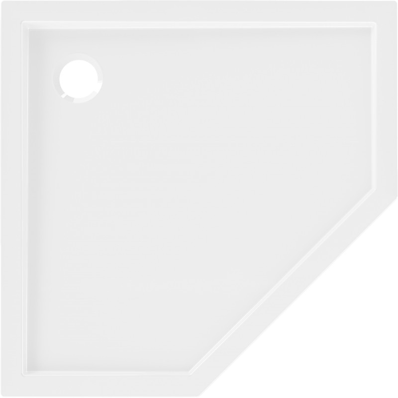 Mexen Flow penkiakampė plona 100 x 100 cm dušo padėklas, baltas blizgus - 46P101010