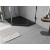 Mexen Flow penkiakampė plokščia dušo padėklas kairysis 100 x 80 cm, juodas matinė spalva - 46P708010L