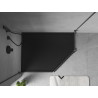 Mexen Flow penkiakampė plokščia dušo padėklas kairysis 100 x 80 cm, juodas matinė spalva - 46P708010L
