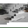 Mexen Flow penkiakampis plonas padėklas kairysis 100 x 90 cm, juodas matinis - 46P709010L