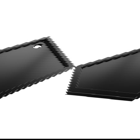 Mexen Flow penkiakampė dušo padėklas slim dešinysis 100 x 90 cm, juodas matinis - 46P709010R