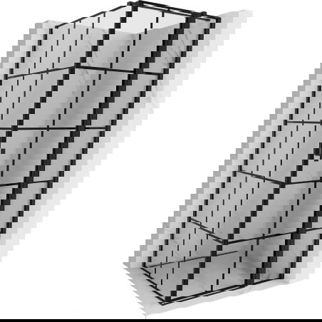 Mexen Mist T atveriama dešinė dušo kabina 85 x 85 cm, juodas tinklas, juoda - 8A4T-085-085-70-77-P