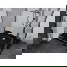 Mexen Apia stumdomos dušo durys 130 x 70 cm, skaidrus, chromas + Flat padėklas, juodas - 840-130-070-01-00-4070