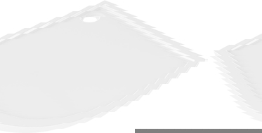 Mexen Flow pusiau apvalus asimetriškas plonas kairysis dušo padėklas 100 x 80 cm, baltas blizgus - 46Q108010L