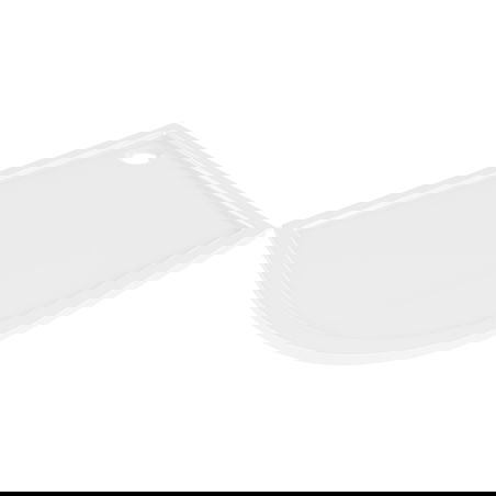 Mexen Flow pusapvalis asimetrinis plonas padėklas dešinysis 100 x 80 cm, balto blizgesio - 46Q108010R