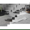 Mexen Flow pusapvalis asimetrinis plonas padėklas kairysis 90 x 80 cm, juodas matinis - 46Q708090L