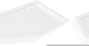 Mexen Flow+ penkiakampis padėklas kairysis 100 x 80 cm, baltas blizgesys - 46P108010LH