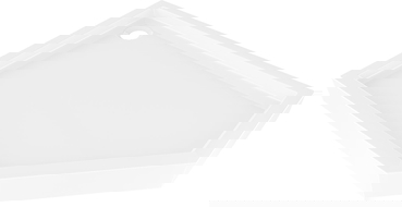 Mexen Flow+ pentagoninė dušo padėklas kairėje 100 x 80 cm, baltas blizgus - 46P108010LH