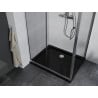 Mexen Apia stumdoma dušo kabina 130 x 90 cm, Skaidrus, Chromo + dušo padėklas Flat, Juoda - 840-130-090-01-00-4070