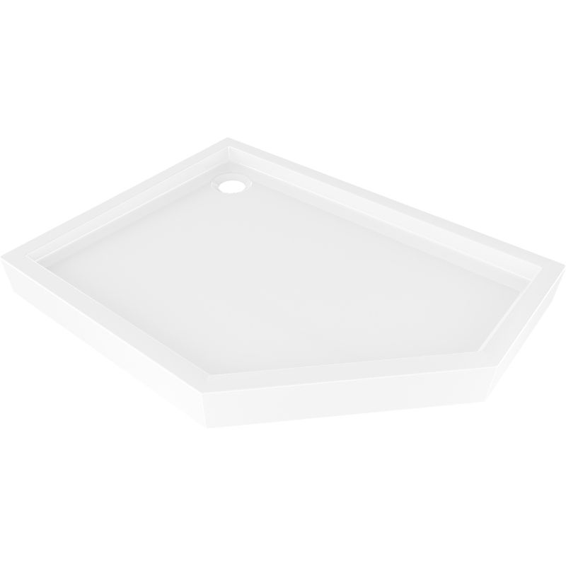 Mexen Flow+ penkiakampis dušo padėklas, kairysis, 100 x 90 cm, baltas blizgus - 46P109010LH
