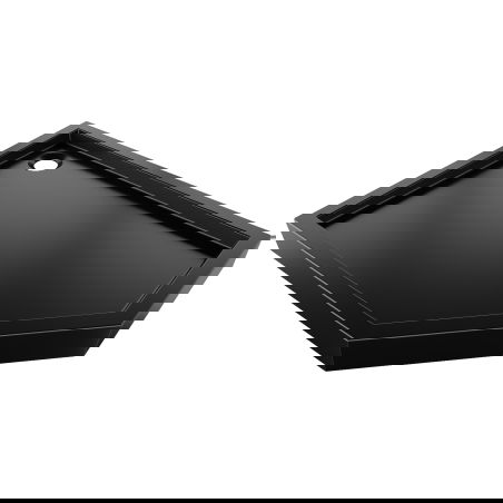 Mexen Flow+ penkiakampė kairioji dušo padėklas 90 x 80 cm, juoda matinė - 46P708090LH