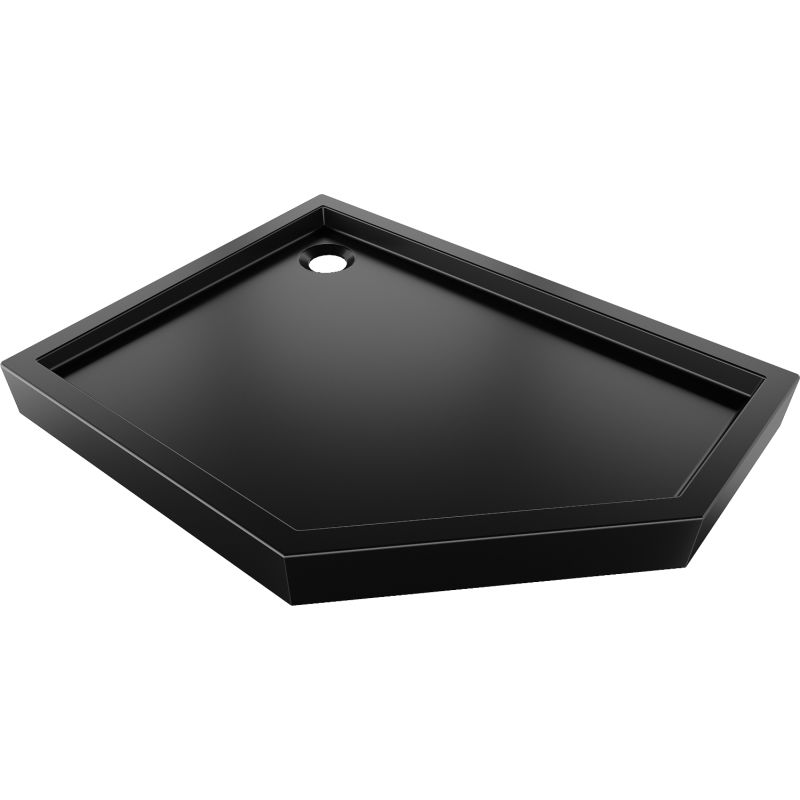 Mexen Flow+ penkiakampis dušo padėklas kairysis 80 x 100 cm, juodas matinis - 46P708010LH
