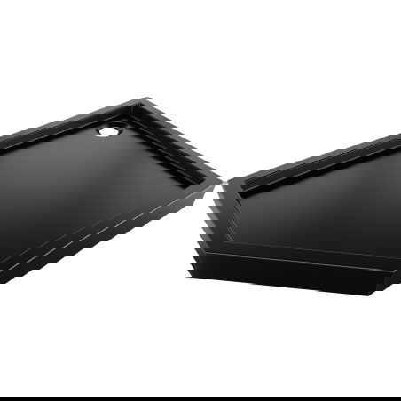 Mexen Flow+ penkiakampė dušo padėklas dešinysis 100 x 80 cm, juodas matinis - 46P708010RH