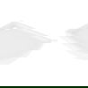 Mexen Flow+ asimetrinis kairinis pusapvalis dušo padėklas 90 x 80 cm, baltas blizgus - 46Q108090LH