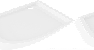 Mexen Flow+ pusapvalė asimetriška kairės pusės dušo padėklas 100 x 80 cm, baltas blizgus - 46Q108010LH