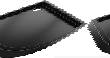 Mexen Flow+ pusapvalė asimetriška dušo padėklas kairė 100 x 90 cm, juodas matinis - 46Q709010LH