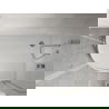 Mexen Flow+ pusapvalės asimetriškos dešinės pusės dušo padėklas 100 x 90 cm, blizgi balta - 46Q109010RH