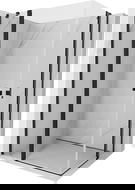 Mexen Mist Duo varstoma dušo kabina 120 x 85 cm, skaidri, juoda - 8A4-120-085-70-00