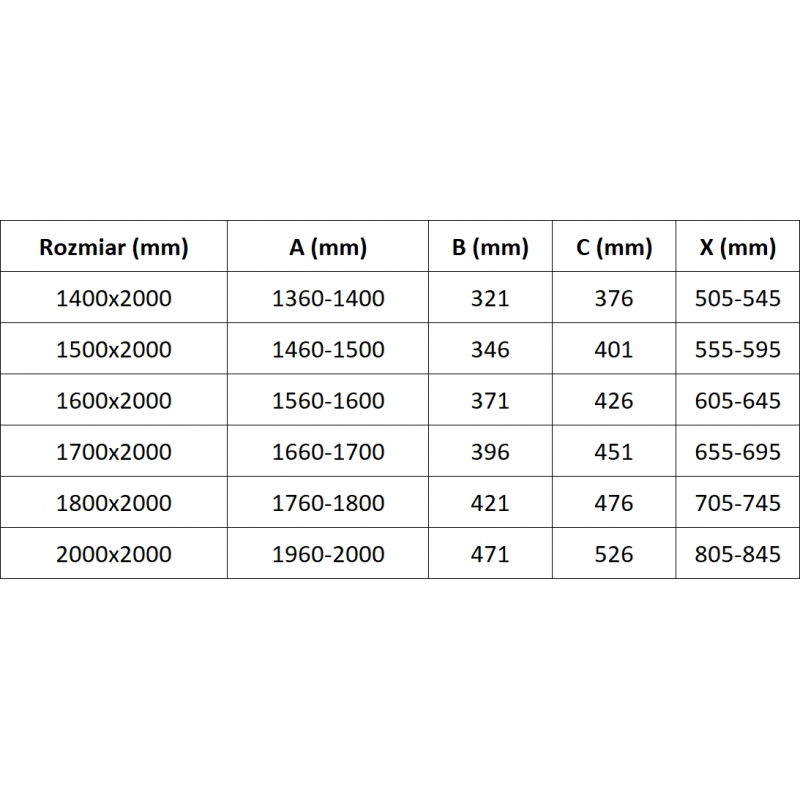 Mexen Velar L Duo stumdomos dušo durys 180 cm, matinės, chromuotos - 871-180-003-32-01
