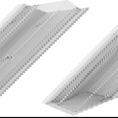 Mexen Mist L Duo atveriamas dušo kabinas 95 x 95 cm, skaidrus, chromas - 8A4L-095-095-01-00