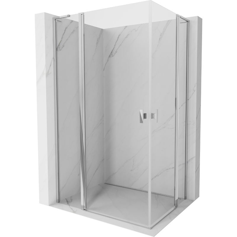 Mexen Mist L Duo dušo kabina varstoma 105 x 95 cm, skaidri, chromas - 8A4L-105-095-01-00