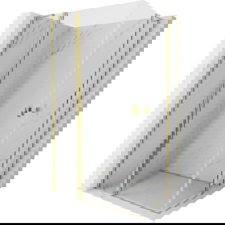 Mexen Mist L Duo varstoma dušo kabina 115 x 90 cm, permatoma, auksinė - 8A4L-115-090-50-00