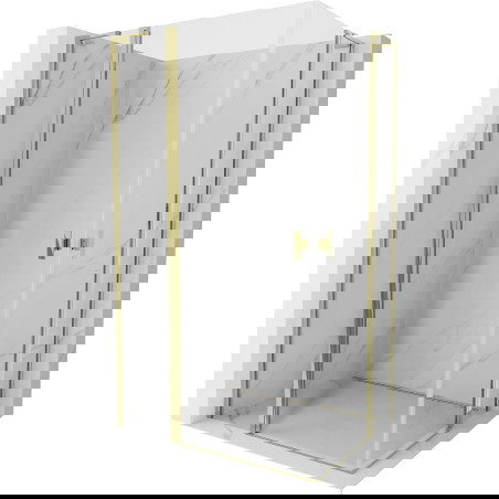 Mexen Mist L Duo pakabinamas dušo kabina 120 x 95 cm, skaidrus, auksinis - 8A4L-120-095-50-00