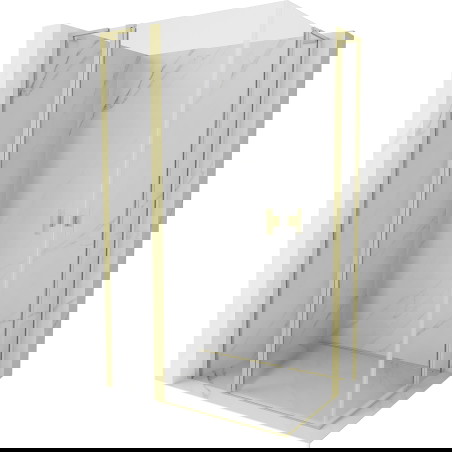 Mexen Mist L Duo dušo kabina su varstomomis durimis 110 x 100 cm, skaidri, aukso šlifuota - 8A4L-110-100-55-00