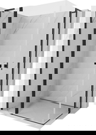 Mexen Mist L Duo atveriama dušo kabina 95 x 90 cm, permatoma, juoda - 8A4L-095-090-70-00