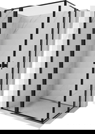 Mexen Mist Duo dušo kabina su pasukamomis durimis 105 x 70 cm, juodas rėmas, juoda - 8A4-105L-070P-70-70