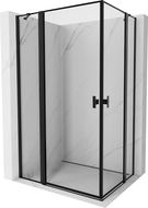 Mexen Mist Duo varstoma dušo kabina 115 x 70 cm, juodas rėmas, juoda - 8A4-115L-070P-70-70