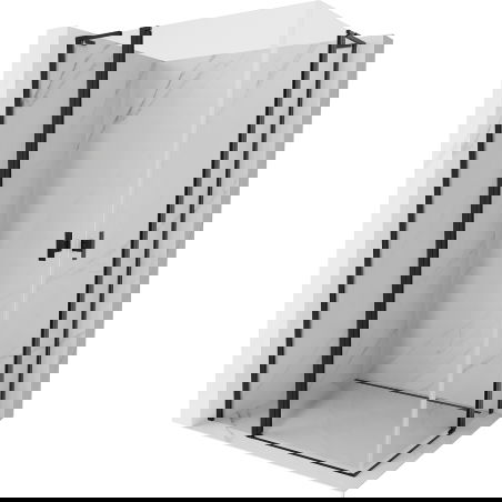Mexen Mist L Duo varstoma dušo kabina 120 x 105 cm, skaidri, juoda - 8A4L-120-105-70-00