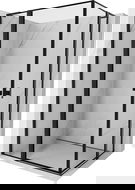 Mexen Mist L Duo varstoma dušo kabina 120 x 90 cm, juodas rėmelis, juoda - 8A4L-120L-090P-70-70