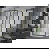 Mexen Apia stumdomos dušo durys 120 x 100 cm, skaidrios, auksinės + Flat padėklas, baltas- 840-120-100-50-00-4010G